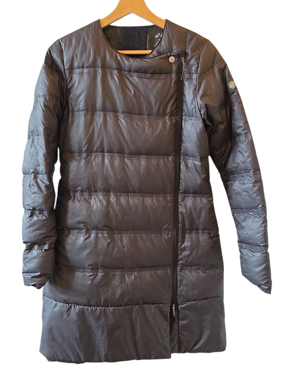 Asics Motion Therm Long Welded Down Jacket Black Medium
